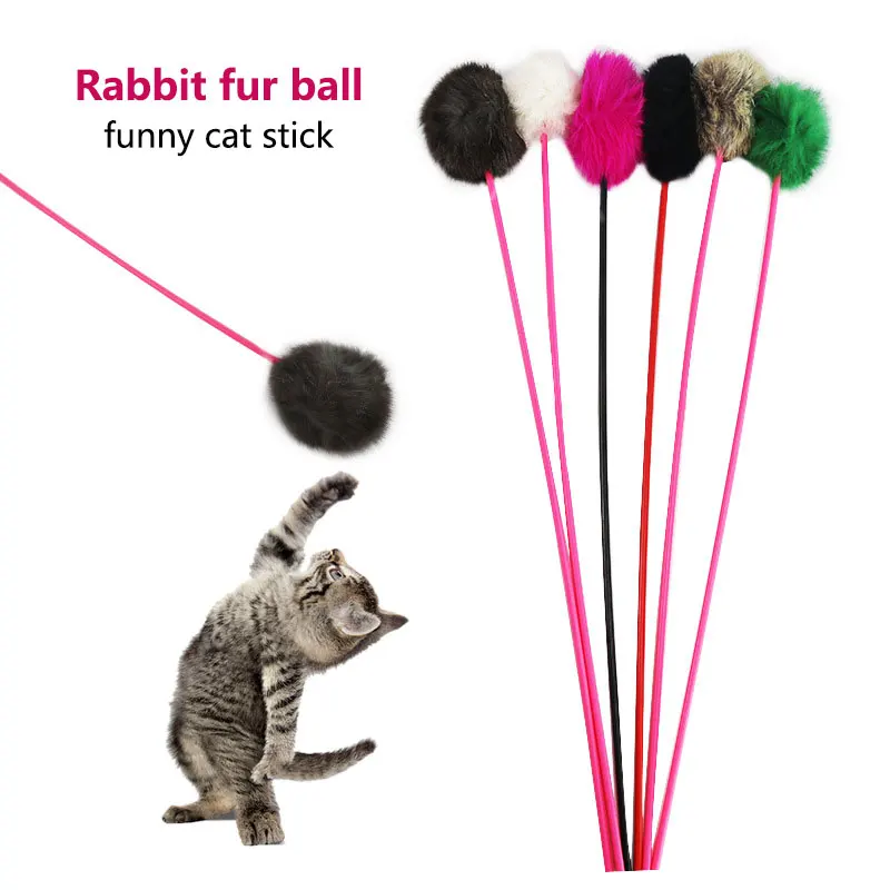 Natural Rabbit Fur for Cat Toys Lightweight Bell Ring Teaser Cat Stick Interactive Eco-Friendly Fur Ball Head Kitten Accessories
Natural Rabbit Fur for Cat Toys Lightweight Bell Ring Teaser Cat Stick Interactive Eco-Friendly Fur Ball Head Kitten Accessories