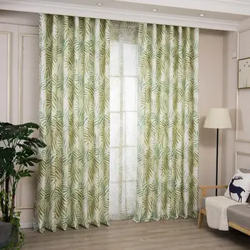 Green Leaves Curtain for Living Room Pastoral Sheer Curtain Drape Kitchen Window Panel Blinds Custom Made X109#40 
Green Leaves Curtain for Living Room Pastoral Sheer Curtain Drape Kitchen Window Panel Blinds Custom Made X109#40