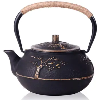Japanese Cast Iron Teapot Kettle with Stainless Steel Infuser / Strainer , Plum Blossom 30 Ounce ( 900 ml ) 
Japanese Cast Iron Teapot Kettle with Stainless Steel Infuser / Strainer , Plum Blossom 30 Ounce ( 900 ml )