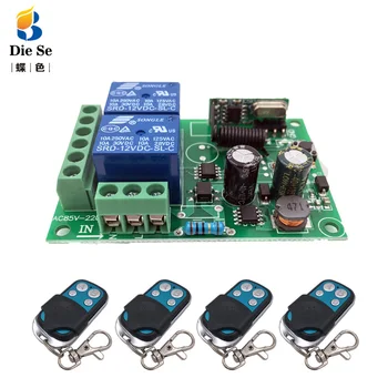 433MHz Universal Wireless Remote Control AC 110V 220V 2CH Relay Receiver Module RF 4 Button Remote Control Garage door opener
433MHz Universal Wireless Remote Control AC 110V 220V 2CH Relay Receiver Module RF 4 Button Remote Control Garage door opener