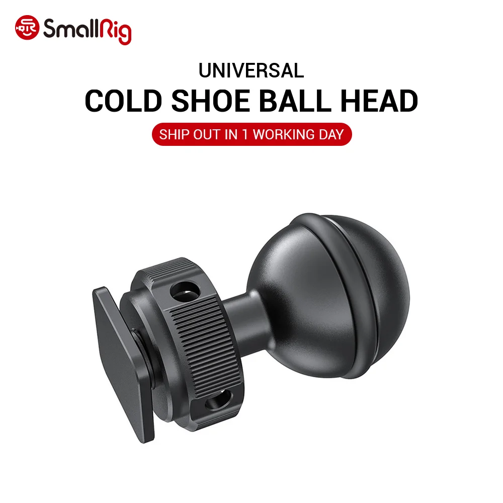 SmallRig Ballhead with Cold Shoe DSLR Camera Rig For Magic Arm Articulating Arm Exchange Rig For Quick Release 2383
SmallRig Ballhead with Cold Shoe DSLR Camera Rig For Magic Arm Articulating Arm Exchange Rig For Quick Release 2383