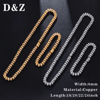 D&Z 1 Set Copper with AAA+ Cubic Zircon Round Link Chain Necklaces For Men's Fashion Hip Hop Accessories
D&Z 1 Set Copper with AAA+ Cubic Zircon Round Link Chain Necklaces For Men's Fashion Hip Hop Accessories