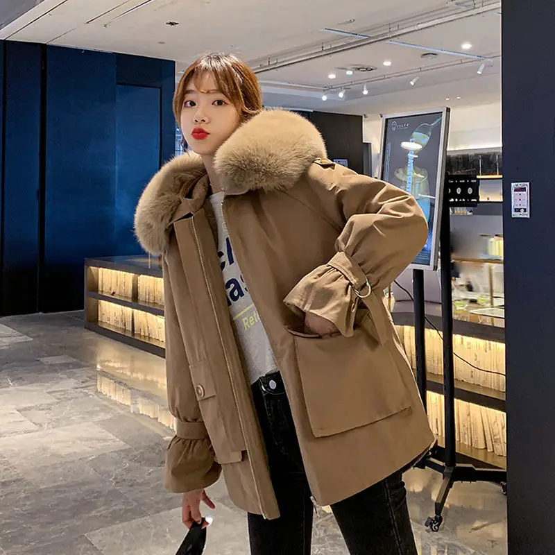 New Winter Jacket Parka Women Warm Thicken Coats Female Big Fur Collar Hooded Jacket Coat Womens Korean Plus Velvet Coat Outwear
New Winter Jacket Parka Women Warm Thicken Coats Female Big Fur Collar Hooded Jacket Coat Womens Korean Plus Velvet Coat Outwear