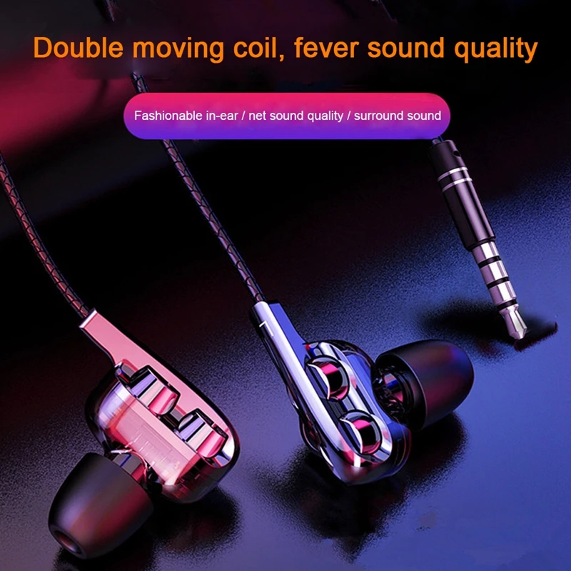 High Bass Headsets Dual Drive Stereo Subwoofer Noise Isolating Wired Sports Earphone With Mic For Iphone Huawei Xiaomi
High Bass Headsets Dual Drive Stereo Subwoofer Noise Isolating Wired Sports Earphone With Mic For Iphone Huawei Xiaomi