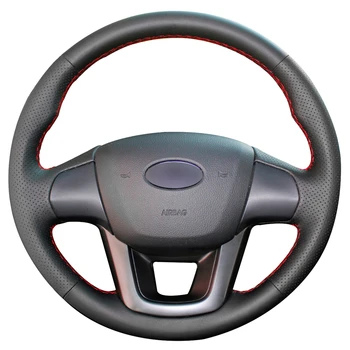 Hand Sew Black Artificial Leather Car Steering Wheel Cover for Kia K2 Rio 2011 2012 2013 2014 2015 2016
Hand Sew Black Artificial Leather Car Steering Wheel Cover for Kia K2 Rio 2011 2012 2013 2014 2015 2016