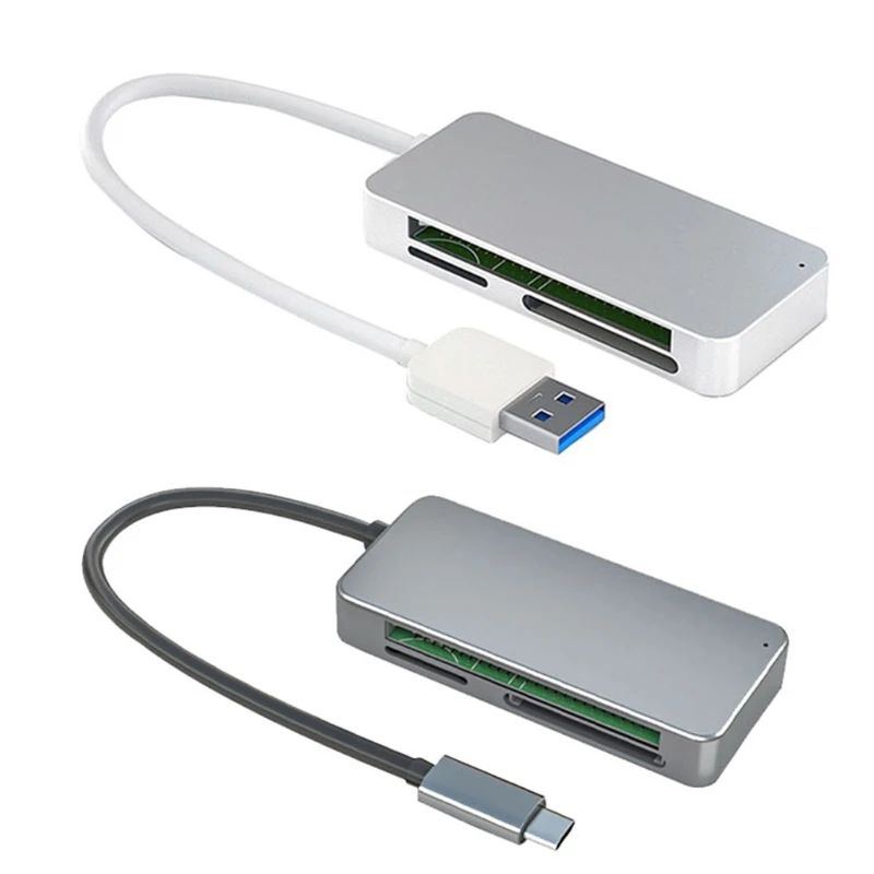 Алюминиевый кардридер с 3 слотами USB 0/Type-C на CF TF SD | Электроника