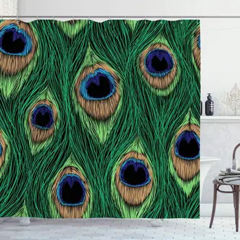 Shower Curtain Set with Hooks 66x72 Inches Plumage Abstract Modern Peacock Vintage Bird Iridescent Pretty Feathers Design Indian
Shower Curtain Set with Hooks 66x72 Inches Plumage Abstract Modern Peacock Vintage Bird Iridescent Pretty Feathers Design Indian