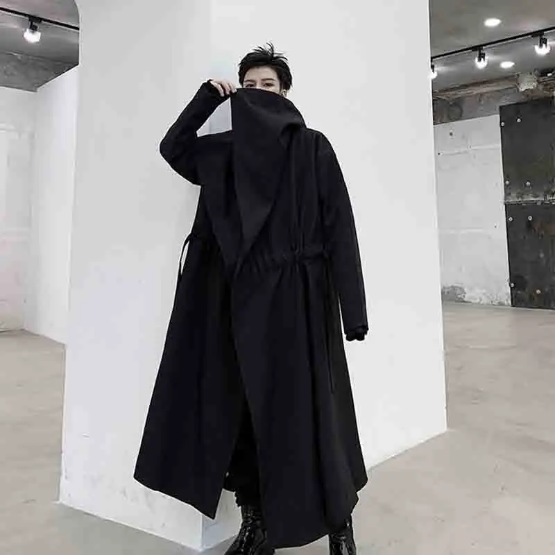 Men windbreaker spring and autumn outfit big lapel yamamoto wind cardigan men's casual coat pioneer long pull rope coat black
Men windbreaker spring and autumn outfit big lapel yamamoto wind cardigan men's casual coat pioneer long pull rope coat black