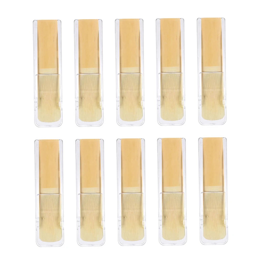 10pcs / Box Eb Alto Saxophone Reeds Sax Bamboo Reed Strength 2.5 3 for Beginners Woodwind Instrument Parts Accessories New N29
10pcs / Box Eb Alto Saxophone Reeds Sax Bamboo Reed Strength 2.5 3 for Beginners Woodwind Instrument Parts Accessories New N29