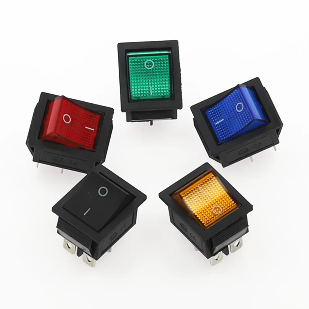 KCD4-202 boat rocker switch power switch 4Pin with light 31x25mm 20A 125VAC 16A 250VAC
KCD4-202 boat rocker switch power switch 4Pin with light 31x25mm 20A 125VAC 16A 250VAC