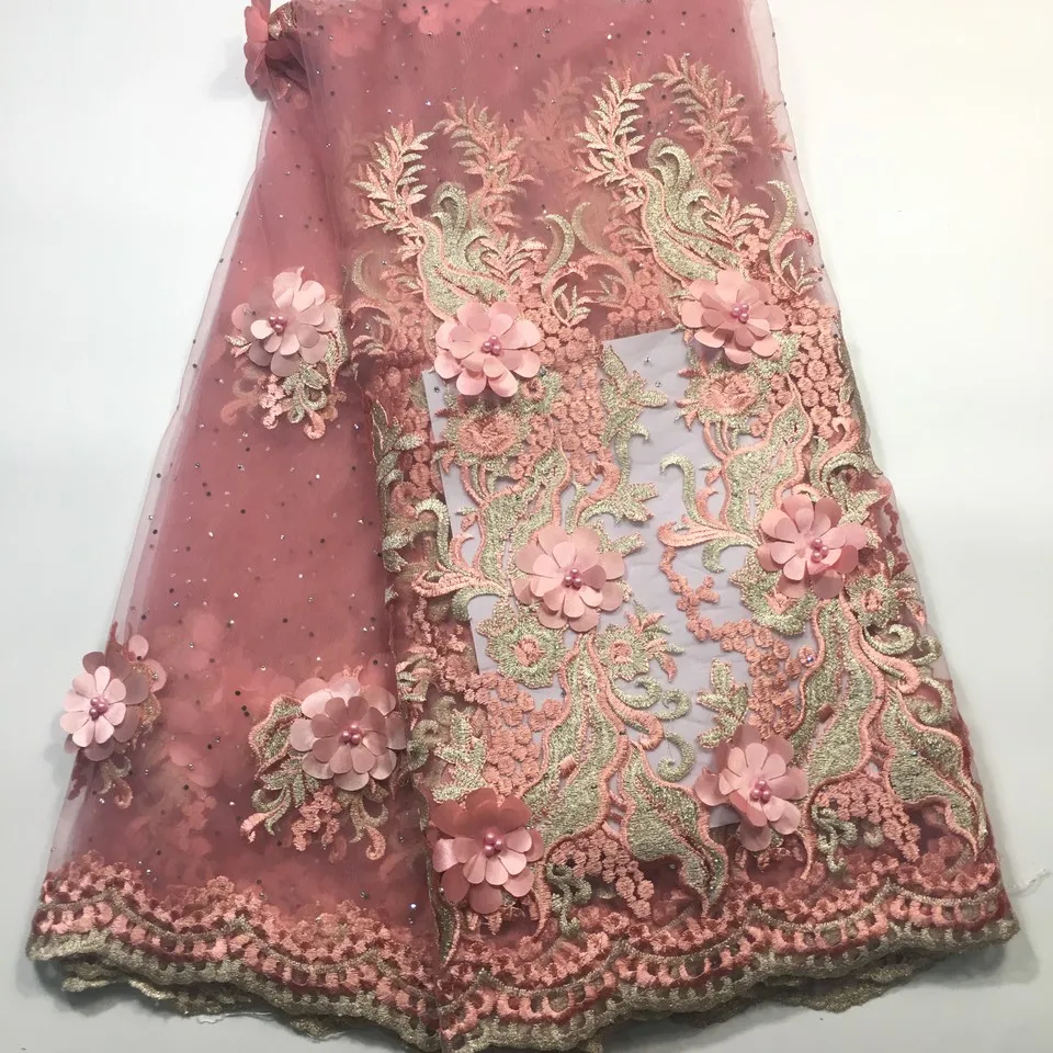 Wholesale African French 3d Lace Fabric Pink Color Nigerian Beaded Lace Fabric For Dresses Embroidered Tulle Fabric D2125
Wholesale African French 3d Lace Fabric Pink Color Nigerian Beaded Lace Fabric For Dresses Embroidered Tulle Fabric D2125