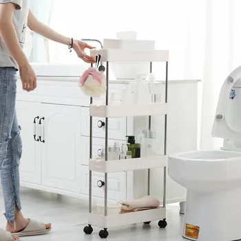 4 Layer Movable Gap Storage Rack Bathroom Slim Slide Tower Assemble Plastic Shelf Space Saving Organizer Kitchen Home Tool
4 Layer Movable Gap Storage Rack Bathroom Slim Slide Tower Assemble Plastic Shelf Space Saving Organizer Kitchen Home Tool