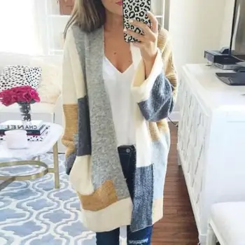 Autumn Winter Plaid Pockets Knitted Cardigan Women Casual V-neck Long Sleeve Loose Sweater Cardigan Female Warm Top
Autumn Winter Plaid Pockets Knitted Cardigan Women Casual V-neck Long Sleeve Loose Sweater Cardigan Female Warm Top