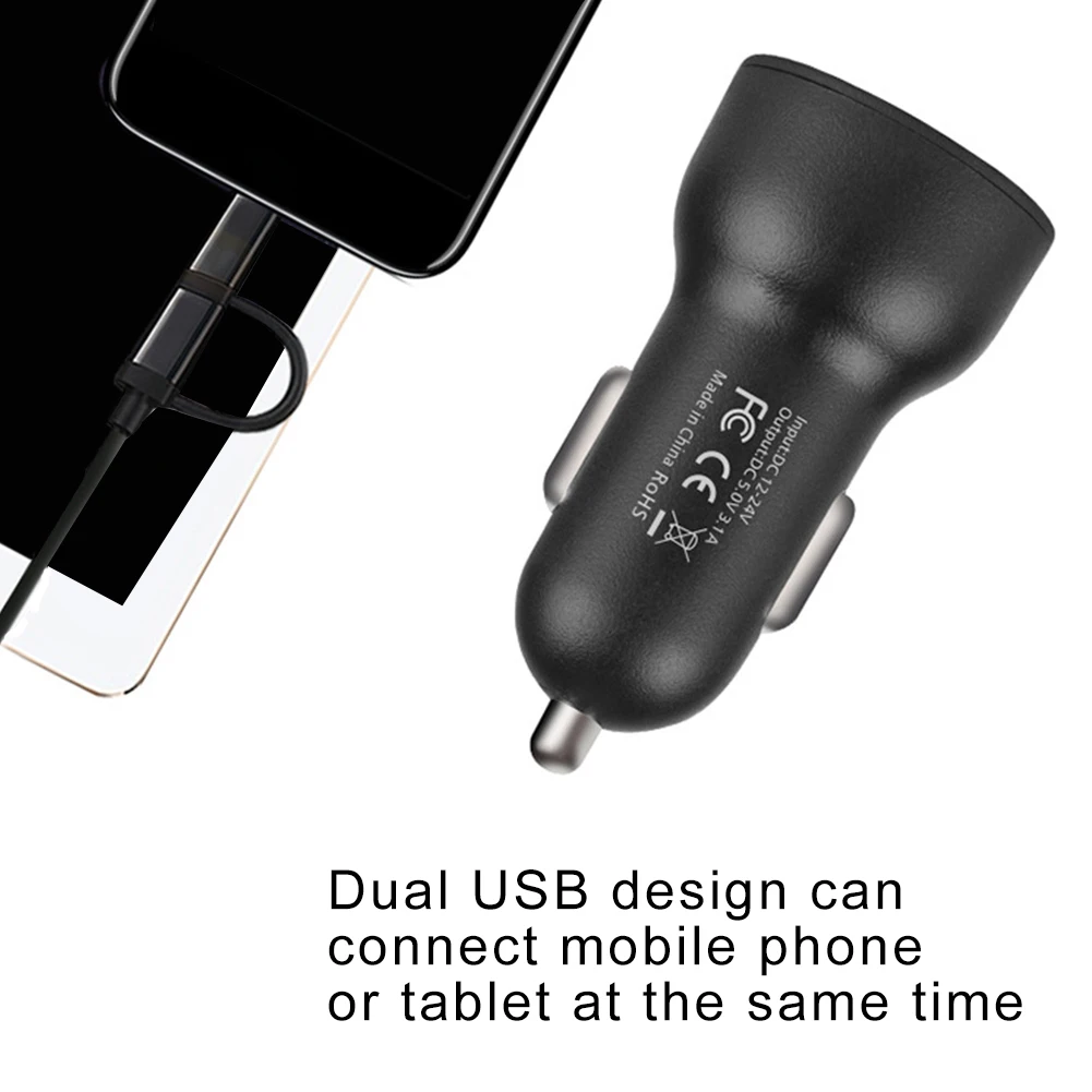 Useful Car Charger Dual USB Display 3.1A Quick Charger Adapter for Mobile Phones Universal for 12V/24V Voltage
Useful Car Charger Dual USB Display 3.1A Quick Charger Adapter for Mobile Phones Universal for 12V/24V Voltage