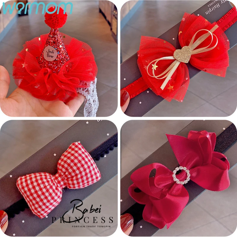 WARMOM New Year Red Headbands Girls Hairband 100 Days Birthday Photo Baby Headdress Princess Hair Band Maternal Infant Supply
WARMOM New Year Red Headbands Girls Hairband 100 Days Birthday Photo Baby Headdress Princess Hair Band Maternal Infant Supply