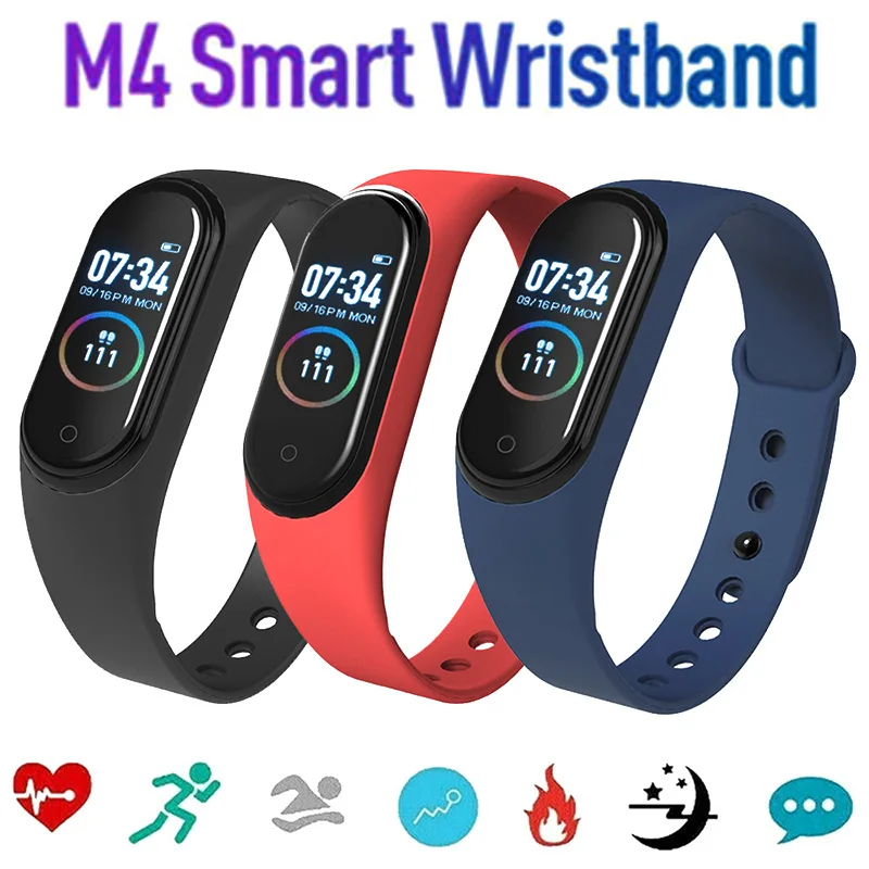 M4 Sport Fitness tracker Watch Color Screen Smart Band IP67 Waterproof Steps Counting Heart Rate Fitness Smart Bracelet JFlyer
M4 Sport Fitness tracker Watch Color Screen Smart Band IP67 Waterproof Steps Counting Heart Rate Fitness Smart Bracelet JFlyer