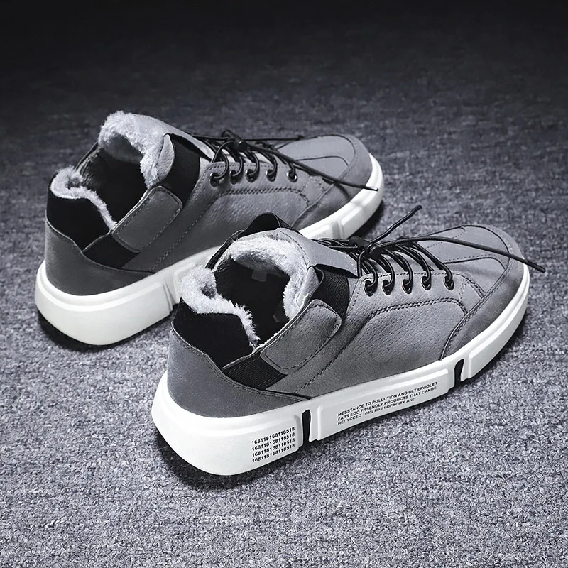 Cotton Shoes Men's Warm Winter Teenagers Korean Version of Students plus Thick Velvet High-Top Sports Board Skateboarding Shoes
Cotton Shoes Men's Warm Winter Teenagers Korean Version of Students plus Thick Velvet High-Top Sports Board Skateboarding Shoes