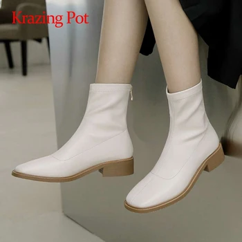 Krazing pot 2020 plus size Chelsea boots high quality fashion square toe thick med heel zipper beauty lady dress ankle boots L91
Krazing pot 2020 plus size Chelsea boots high quality fashion square toe thick med heel zipper beauty lady dress ankle boots L91