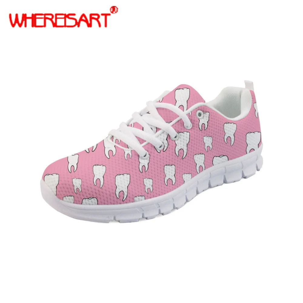 WHEREISART Dentist Tooth Medical Printing Women Sneakers for Females Lace-up Spring Flats Ladies Nuring Shoes Mesh Flat Shoes
WHEREISART Dentist Tooth Medical Printing Women Sneakers for Females Lace-up Spring Flats Ladies Nuring Shoes Mesh Flat Shoes