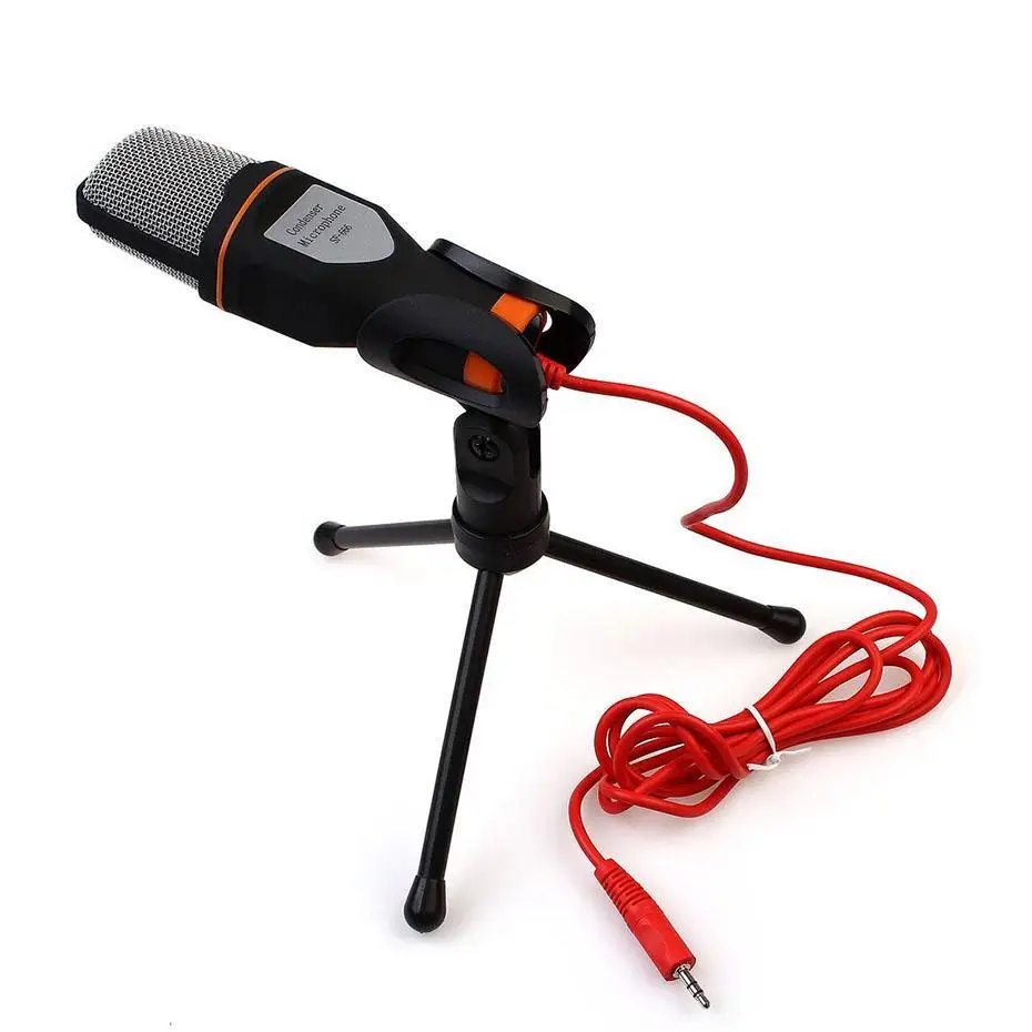 

SF 666 Wired Microphone Mini Jack 3.5mm Handheld Studio Microphone Condenser Professional For PC Computer With Microphone Holder