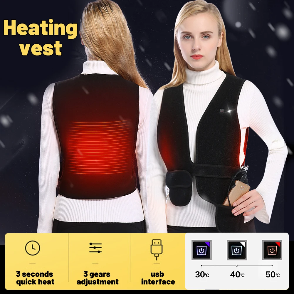 USB Electric Heating Vest Multifunctional Heating Vest Health Care Suit for Men and Women Warm Outdoor Camping Hiking Fishing
USB Electric Heating Vest Multifunctional Heating Vest Health Care Suit for Men and Women Warm Outdoor Camping Hiking Fishing
