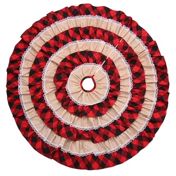 Christmas Decorations Cake Tree Skirt Plaid Linen Christmas Tree Mat Pleated Tree Skirt
Christmas Decorations Cake Tree Skirt Plaid Linen Christmas Tree Mat Pleated Tree Skirt