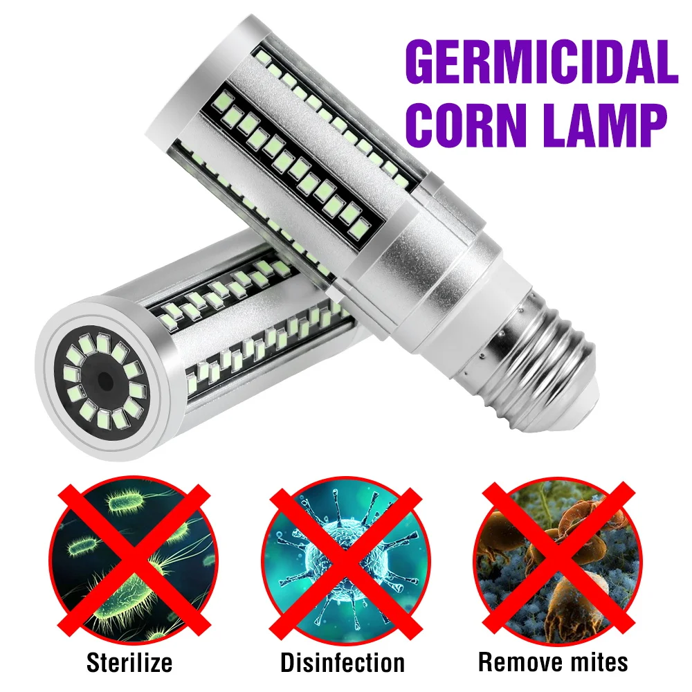 

Disinfection UV LED Bulb 15W 20W Ultravioleta LED Corn Bulb E27 Sterilization Light UVC LED Germicidal Lamp 110V Amuchina 220V