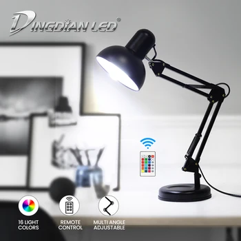 Flexible Foldable LED Desk Lamp AC85-265V IR Remote10W RGBW LED Bulb Replaceable Architect Clip Metal Swing Arm Study Table Lamp
Flexible Foldable LED Desk Lamp AC85-265V IR Remote10W RGBW LED Bulb Replaceable Architect Clip Metal Swing Arm Study Table Lamp