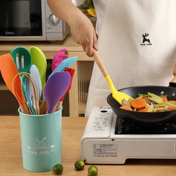 12 PCS Popular Kitchen Utensils Set Food Grade Silicone Cooking Set Spatula Spoon NonStick Kitchen Cooking Tool with Storage Box
12 PCS Popular Kitchen Utensils Set Food Grade Silicone Cooking Set Spatula Spoon NonStick Kitchen Cooking Tool with Storage Box