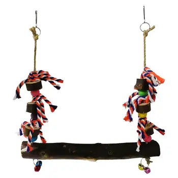 Bird Wooden Swing Perch Natural Handmade Pet Relaxing Swing Hens Chewing Toy with Bells for Chicken Bird Parrot Pet Training
Bird Wooden Swing Perch Natural Handmade Pet Relaxing Swing Hens Chewing Toy with Bells for Chicken Bird Parrot Pet Training