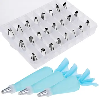 30 Pieces Decorating Nozzle Medium and Small TPU Decorating Pouch 24 Head Decorating Nozzle Pattern Decorating Tool
30 Pieces Decorating Nozzle Medium and Small TPU Decorating Pouch 24 Head Decorating Nozzle Pattern Decorating Tool