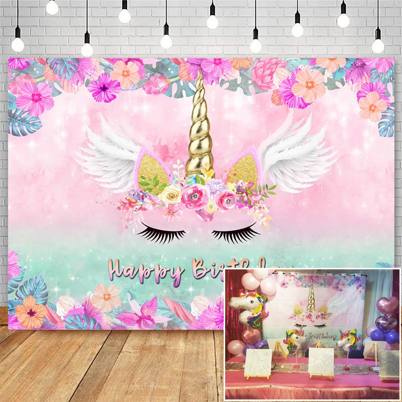 MOCSICKA Unicorn Flower Birthday Photography Background Rainbow Floral Baby Shower Decor Backdrop 7x5ft Vinyl Cloth 
MOCSICKA Unicorn Flower Birthday Photography Background Rainbow Floral Baby Shower Decor Backdrop 7x5ft Vinyl Cloth