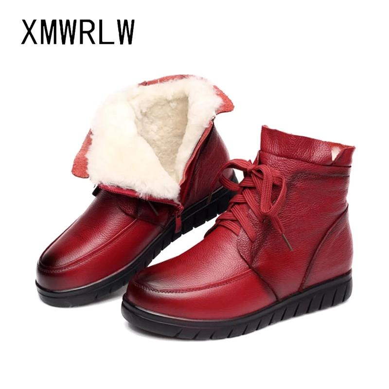 XMWRLW Women's Ankle Boots 2020 Winter Genuine Leather Fur Wool Women Snow Boots Non-Slip Ladies Winter Shoes Woman Ankle Boot
XMWRLW Women's Ankle Boots 2020 Winter Genuine Leather Fur Wool Women Snow Boots Non-Slip Ladies Winter Shoes Woman Ankle Boot