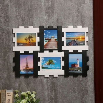 Photo frame plastic for 6 photos 10x15 cm "Puzzle" black and white 37x53.5x2 cm 4287465
Photo frame plastic for 6 photos 10x15 cm "Puzzle" black and white 37x53.5x2 cm 4287465
