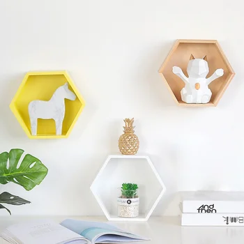 Wooden Storage Rack Creative Wall Frame House Shelf Hexagon Display Rack Living Room Bedroom Children Room Decoration Crafts
Wooden Storage Rack Creative Wall Frame House Shelf Hexagon Display Rack Living Room Bedroom Children Room Decoration Crafts