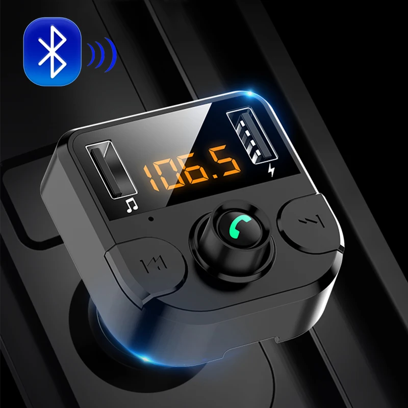 

Bluetooth FM Transmitter Modulator MP3 Player Handsfree Car Kit support TF Card U disk 3.1A Fast Dual USB Charger Power Adapter