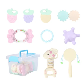 1 Set/9pcs Infant Toys Hand-cranked Bell Funny Shaking Bell Chewing Toys Portable Hand Rattle Teether Toys with Gutta-percha
1 Set/9pcs Infant Toys Hand-cranked Bell Funny Shaking Bell Chewing Toys Portable Hand Rattle Teether Toys with Gutta-percha