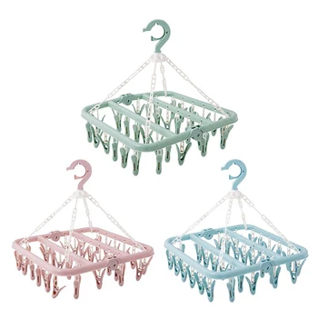 Multifunctional Drying Rack Sock Holder 32 Clips Portable Socks Cloth Hanger Rack Clothespin Wardrobe Storage Cloth Hangers
Multifunctional Drying Rack Sock Holder 32 Clips Portable Socks Cloth Hanger Rack Clothespin Wardrobe Storage Cloth Hangers