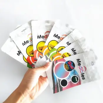 

Hot Medibles Mylar Flavor Bag Herb Flower Zipper Bag Dry Tobacco Retail Bag Gummy Candy Mylar Bags 300mg Packaging Bags