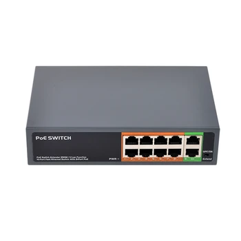 Poe Switch PSE108EX V2.0 104W 8 Port Poe Plus 2 Uplink with Extender Function IEEE802.3Af/At Network Poe Switch(US Plug)
Poe Switch PSE108EX V2.0 104W 8 Port Poe Plus 2 Uplink with Extender Function IEEE802.3Af/At Network Poe Switch(US Plug)