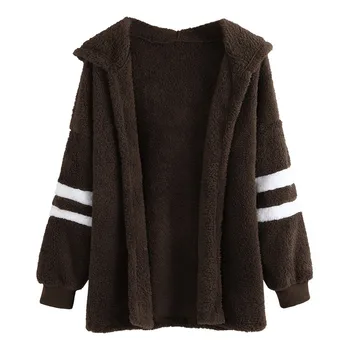 Autumn Winter Warm Plush Jacket Women Open Front Long Coat Women Plus Size Casual Ladies Striped Outwear Jackets Cardigan
Autumn Winter Warm Plush Jacket Women Open Front Long Coat Women Plus Size Casual Ladies Striped Outwear Jackets Cardigan