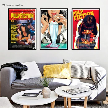 Pulp Fiction Classic Movie Quentin Tarantino Retro Art Painting Funny Canvas Poster Wall Home Decoration Painting Anime Poster 
Pulp Fiction Classic Movie Quentin Tarantino Retro Art Painting Funny Canvas Poster Wall Home Decoration Painting Anime Poster