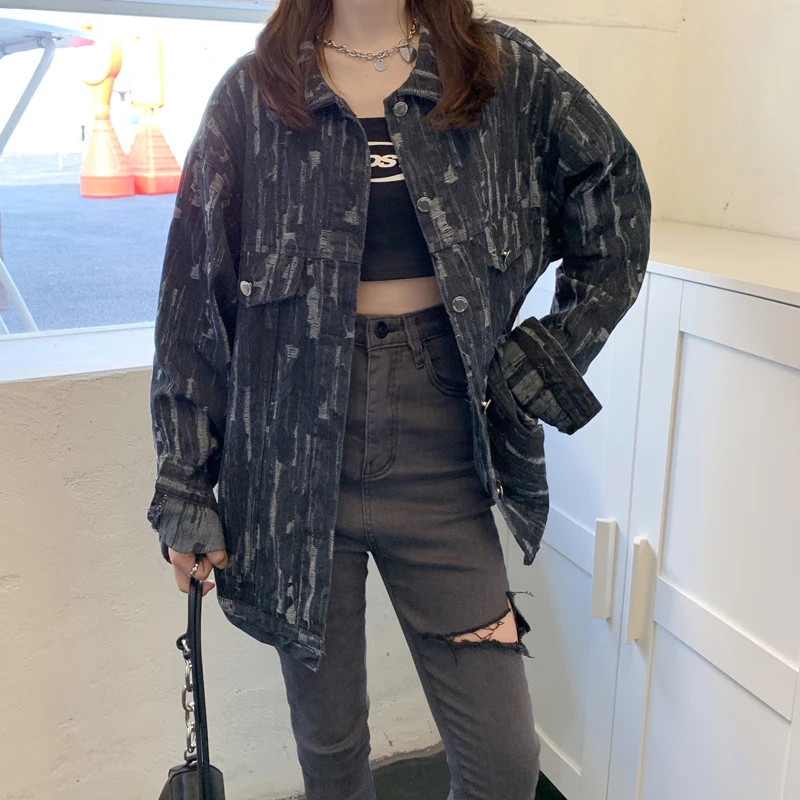 Dark denim coat women's net red popular spring summer autumn 2021 new Korean loose BF style foreign style top fashion
Dark denim coat women's net red popular spring summer autumn 2021 new Korean loose BF style foreign style top fashion