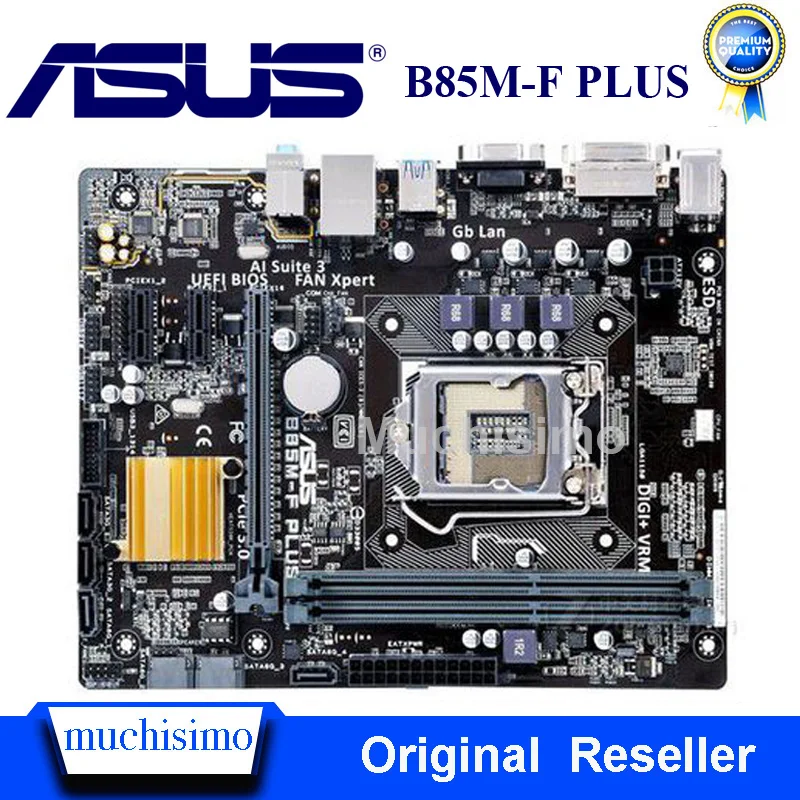 ASUS B85M-F PLUS Original Motherboard LGA 1150 DDR3 USB2.0 USB3.0 DVI VGA 16GB B85 Desktop Mainboard Refurbished
ASUS B85M-F PLUS Original Motherboard LGA 1150 DDR3 USB2.0 USB3.0 DVI VGA 16GB B85 Desktop Mainboard Refurbished