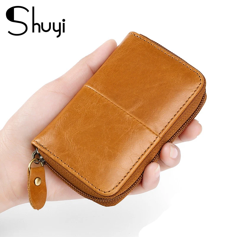 Women's wallet head layer cowhide card bag leather European and American zipper organ card oil wax leather zipper coin purse
Women's wallet head layer cowhide card bag leather European and American zipper organ card oil wax leather zipper coin purse