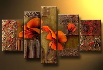 Hand-painted 5 Pieces Abstract Flower Painting Modern Canvas Wall Art Abstract Panel Painting for Home Living Room Wall Décor
Hand-painted 5 Pieces Abstract Flower Painting Modern Canvas Wall Art Abstract Panel Painting for Home Living Room Wall Décor