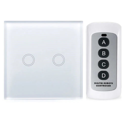 2017 Smart Home EU Standard 2 Gang 1 Way Wireless Remote Control Touch Switch Remote Wall Light Switch With Crystal Glass Panel
2017 Smart Home EU Standard 2 Gang 1 Way Wireless Remote Control Touch Switch Remote Wall Light Switch With Crystal Glass Panel