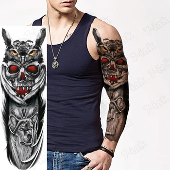 Waterproof Temporary Tattoo Sticker Full Arm Large skull animal owl Wolf Tatoo Stickers Flash Fake Tattoos for Men Women
Waterproof Temporary Tattoo Sticker Full Arm Large skull animal owl Wolf Tatoo Stickers Flash Fake Tattoos for Men Women