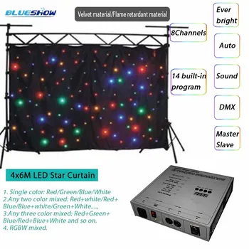 Backdrop Curtain RGBW LED Star Curtain Light 4x6M White/Blue/Green/Red DMX SMD5050 LED Flame retardant Background Curtain DJ
Backdrop Curtain RGBW LED Star Curtain Light 4x6M White/Blue/Green/Red DMX SMD5050 LED Flame retardant Background Curtain DJ
