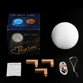 Unique Rechargeable 3D Print Moon Lamp Touch Control Brightness USB Charging Lights LED Night Light Home Decoration
Unique Rechargeable 3D Print Moon Lamp Touch Control Brightness USB Charging Lights LED Night Light Home Decoration